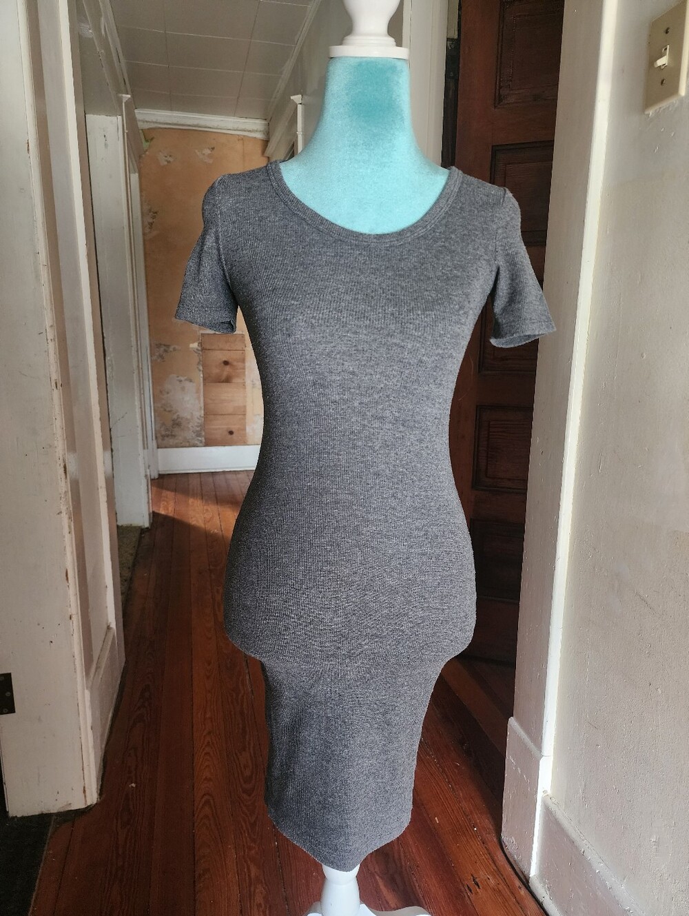 Rib Knit Bodycon Midi Dress